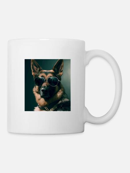 German Shepherd Cool - German Shepherd - Mug - white