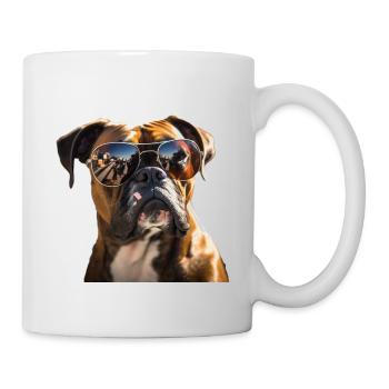 Deutscher Boxer Cool - Deutscher Boxer Hund - Tasse - Weiß - Rechts