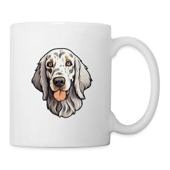 English Setter Dog Breed Cartoon Kawaii Illustrati - Mug - white - Right