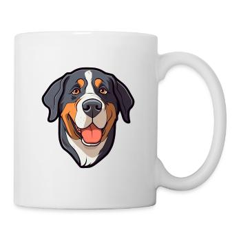 Grand Bouvier Suisse Race Cartoon Kawaii Il - Mug blanc - blanc - Droite