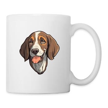 French Gascony Pointer Dog Breed Cartoon Kawaii Il - Mug - white - Right