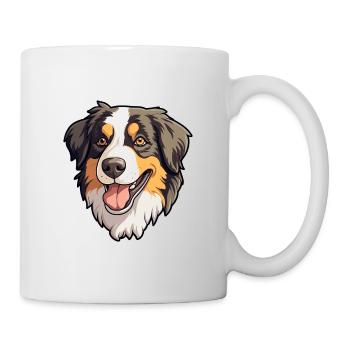 Nordamerikanischer Schäferhund Rasse Cartoon Kawaii I - Tasse - Weiß - Rechts