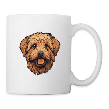 Norfolk Terrier Dog Breed Cartoon Kawaii Illustrat - Mug - white - Right