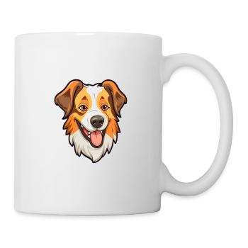 Kintamani chien race dessin animé kawaii illustration - Mug blanc - blanc - Droite