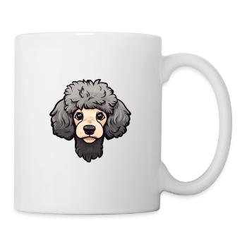 Miniature Poodle Dog Breed Cartoon Kawaii Illustra - Mug - white - Right