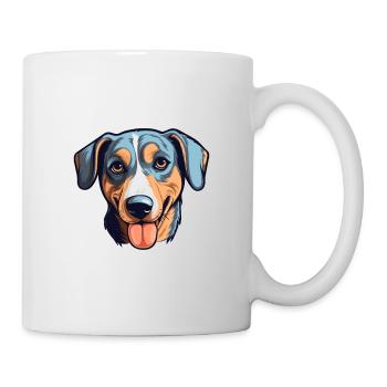 New Zealand Huntaway Dog Breed Cartoon Kawaii Illu - Mug - white - Right