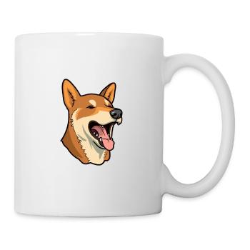 Neuguinea Singende Hunderasse Cartoon Kawaii Illust - Tasse - Weiß - Rechts