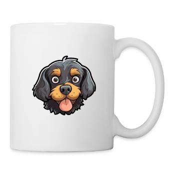 Nouvelle-Zélande chien race dessin animé Kawaii Illustration - Mug blanc - blanc - Droite