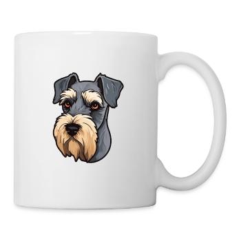 Mittelschnauze Hunderasse Cartoon Kawaii Illustrati - Tasse - Weiß - Rechts
