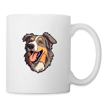 Majorca Shepherd Dog Breed Cartoon Kawaii Illustra - Mug - white - Right