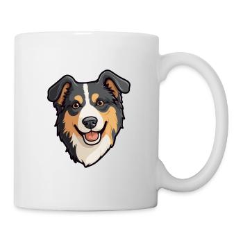 Lapponian Herder Dog Breed Cartoon Kawaii Illustra - Mug - white - Right