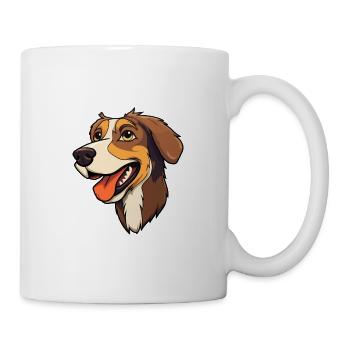 Laufhund Hunderasse Cartoon Kawaii Illustration - Tasse - Weiß - Rechts