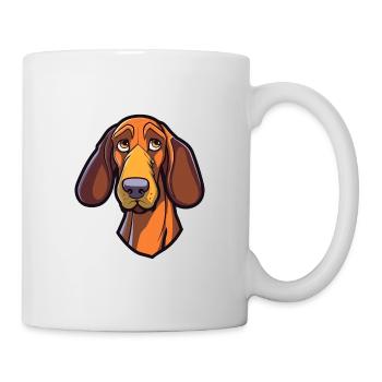 Lettische Jagdhunderasse Cartoon Kawaii Illustration - Tasse - Weiß - Rechts