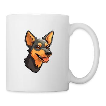Lancashire Heeler Hunderasse Cartoon Kawaii Illustration - Tasse - Weiß - Rechts
