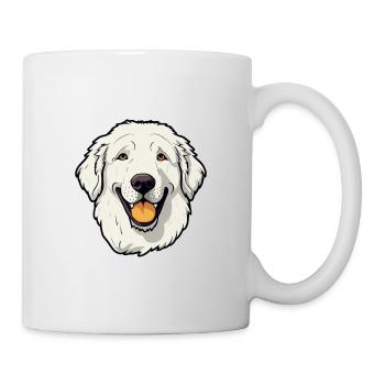 Kuvasz chien race dessin animé kawaii illustration - Mug blanc - blanc - Droite