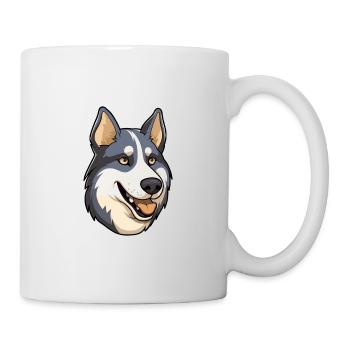 Labrador Husky Hunderasse Cartoon Kawaii Illustrati - Tasse - Weiß - Rechts