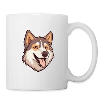 Kunming Wolfhund Hunderasse Cartoon Kawaii Illustrat - Tasse - Weiß - Rechts