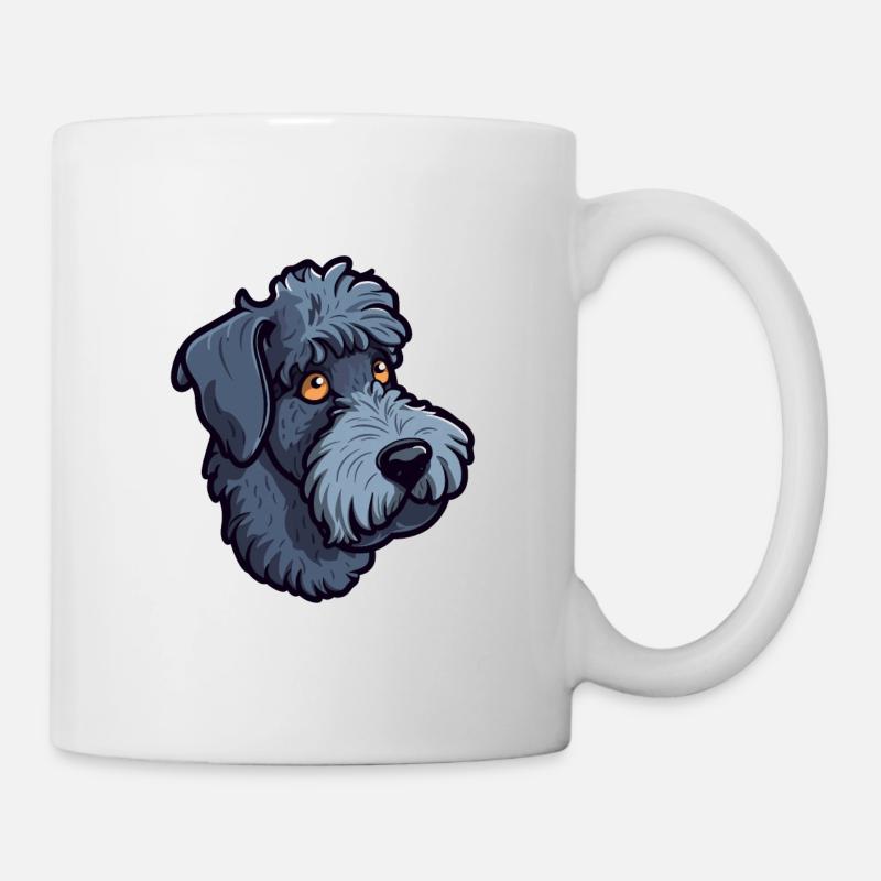 Kerry Blue Terrier Hunderasse Karikatur Kawaii Illust - Tasse - Weiß