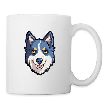 Karelo Finnische Laika Hunderasse Cartoon Kawaii Illu - Tasse - Weiß - Rechts