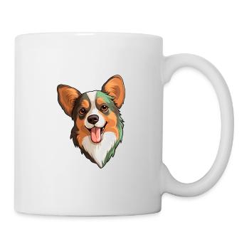 Italien Volpino Chien Race Cartoon Kawaii Illustrat - Mug blanc - blanc - Droite