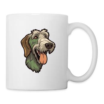 Irish Wolfhound chien race Cartoon Kawaii Illustrat - Mug blanc - blanc - Droite