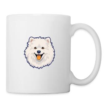 Spitz japonais chien race dessin animé kawaii illustrati - Mug blanc - blanc - Droite