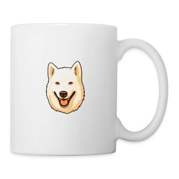 Jindo Dog Breed Cartoon Kawaii Illustration - Mug - white - Right