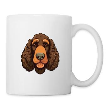 Irischer Wasserspaniel Hunderasse Cartoon Kawaii Abbus - Tasse - Weiß - Rechts