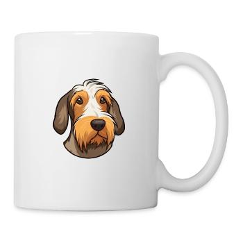 Chien de chasse à poil dur d’Istrie race de chien Cartoon Kawaii - Mug blanc - blanc - Droite