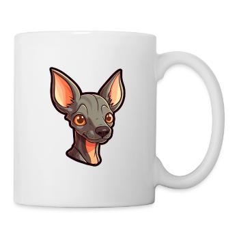 Inka Haarlose Hunderasse Cartoon Kawaii Illustratio - Tasse - Weiß - Rechts