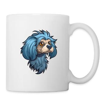 Griffon Bleu De Gascogne Dog Breed Cartoon Kawaii - Mug - white - Right