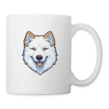 Groenland chien race Cartoon Kawaii Illustration - Mug blanc - blanc - Droite