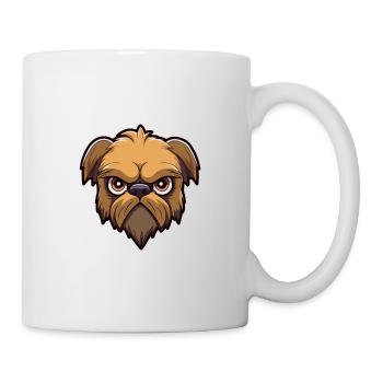 Griffon Bruxellois Hunderasse Karikatur Kawaii Illust - Tasse - Weiß - Rechts