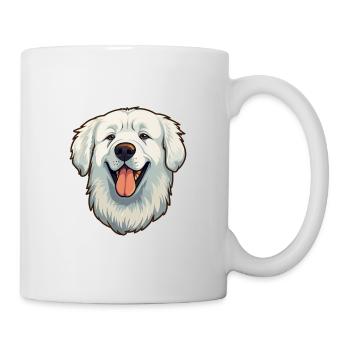 Great Pyrenees Dog Breed Cartoon Kawaii Illustrati - Mug - white - Right