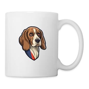 Grand Anglo Français Hunderasse Cartoon Kawaii Illu - Tasse - Weiß - Rechts