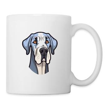 Dogue allemand race de chien Cartoon Kawaii Illustration - Mug blanc - blanc - Droite