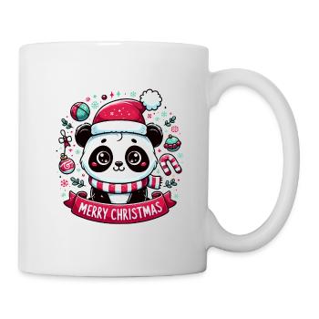 Panda Joyeux Noël - Illustration Polyvalente - Mug blanc - blanc - Droite