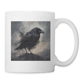Dunkler Rabe - Tasse - Weiß - Rechts