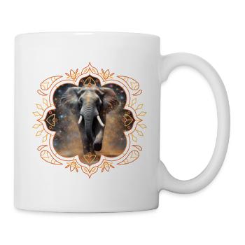 Elefant in Glitzerwolke - Tasse - Weiß - Rechts