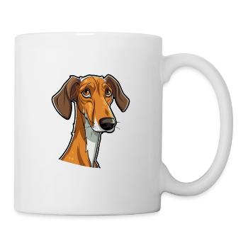 Galgo Español Hunderasse Cartoon Kawaii Illustratio - Tasse - Weiß - Rechts
