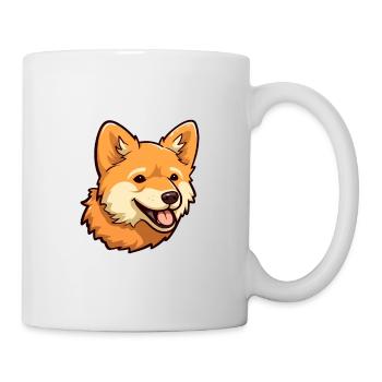 Finnischer Spitz Hunderasse Cartoon Kawaii Illustratio - Tasse - Weiß - Rechts