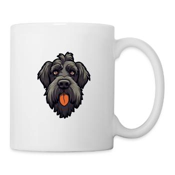 Riesenschnauzer Hunderasse Cartoon Kawaii Illustrat - Tasse - Weiß - Rechts