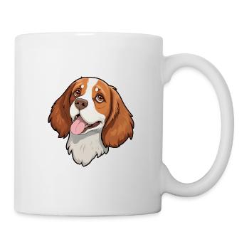 Français Bretagne chien race Cartoon Kawaii Illustrat - Mug blanc - blanc - Droite