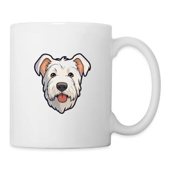 Anglais Terrier Blanc Chien Race Dessin Animé Kawaii Ill - Mug blanc - blanc - Droite