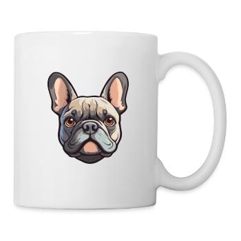 Bouledogue Français Race De Chien Cartoon Kawaii Illustrati - Mug blanc - blanc - Droite