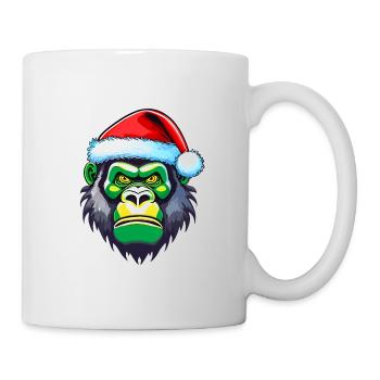 Gorilla-Weihnachtsgesicht - Tasse - Weiß - Rechts