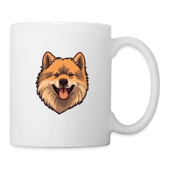 Eurasier Dog Breed Cartoon Kawaii Illustration - Mug - white - Right
