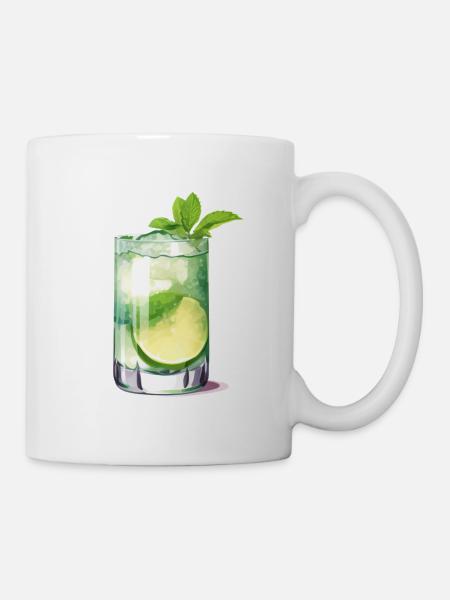 Mojito Cocktail Longdrink - Tasse - Weiß