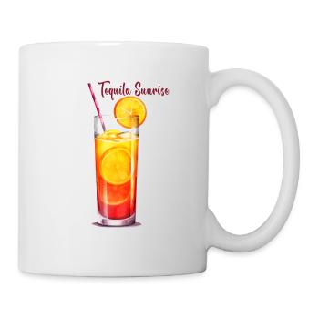 Tequila Sunrise Cocktail Long Drink - Mug blanc - blanc - Droite