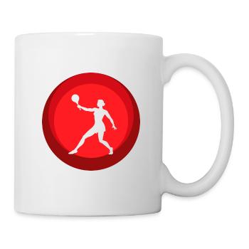 Beachtennis Beachball Tennisspieler - Tasse - Weiß - Rechts